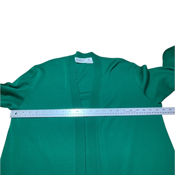 PORTS INTERNATIONAL Vintage 100% Pure Virgin Wool Long Line Open Front Cardi L - Picture 5 of 10